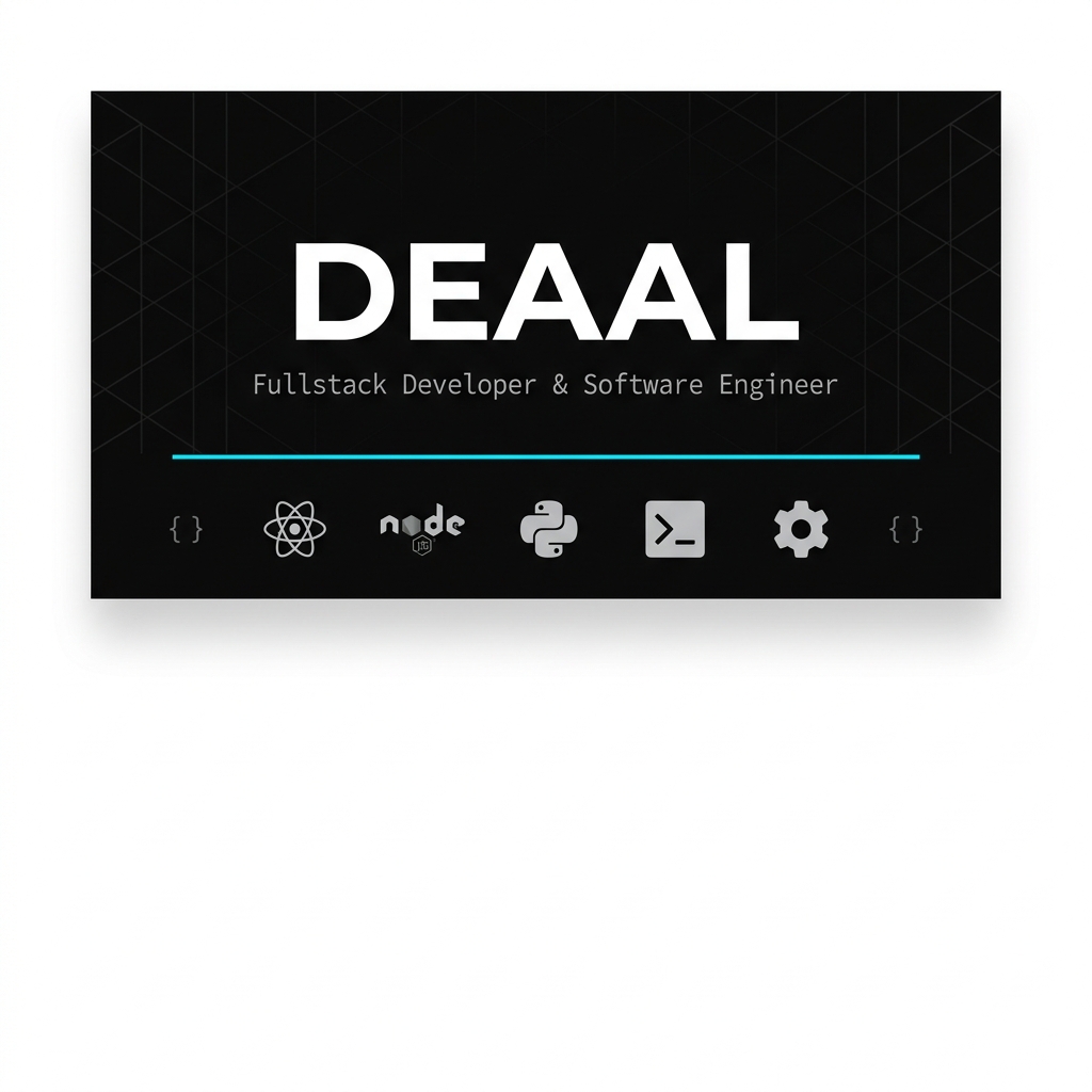 DeaaL — Fullstack Developer & Software Engineer